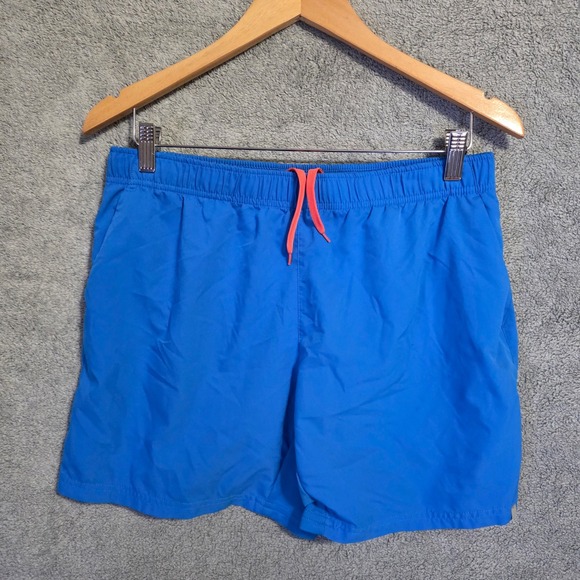 H&M Pants - H&M Sport Women Blue Athletic Running Shorts Medium Orange Drawstring Pockets